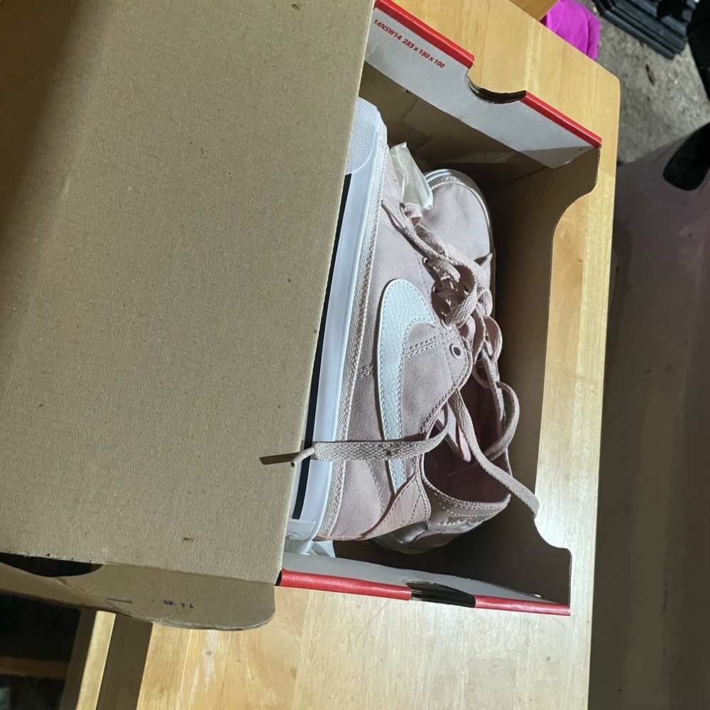 Nike Pink and White Sneakers